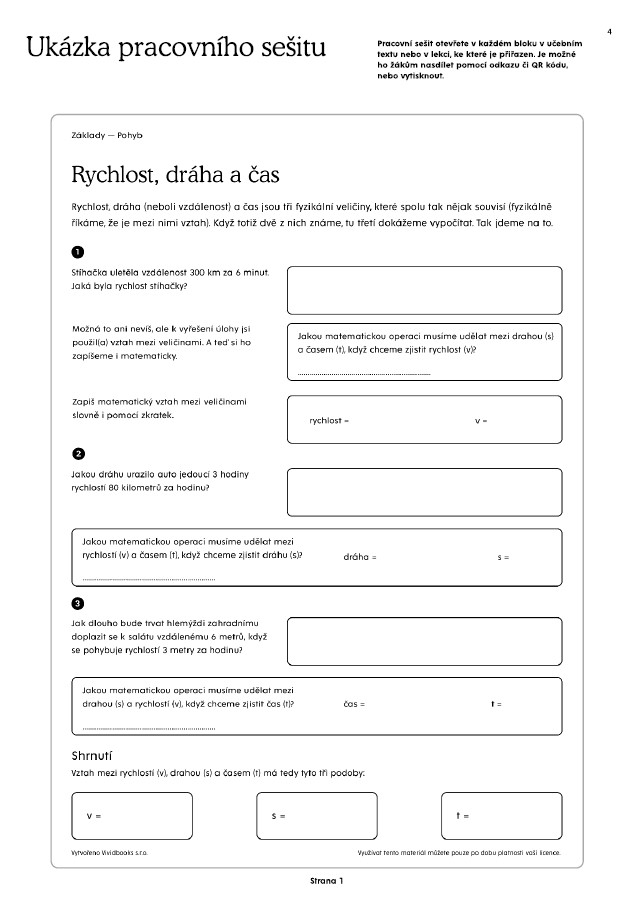 Fyzika pro 6. ročník - pracovní sešit s online licencí