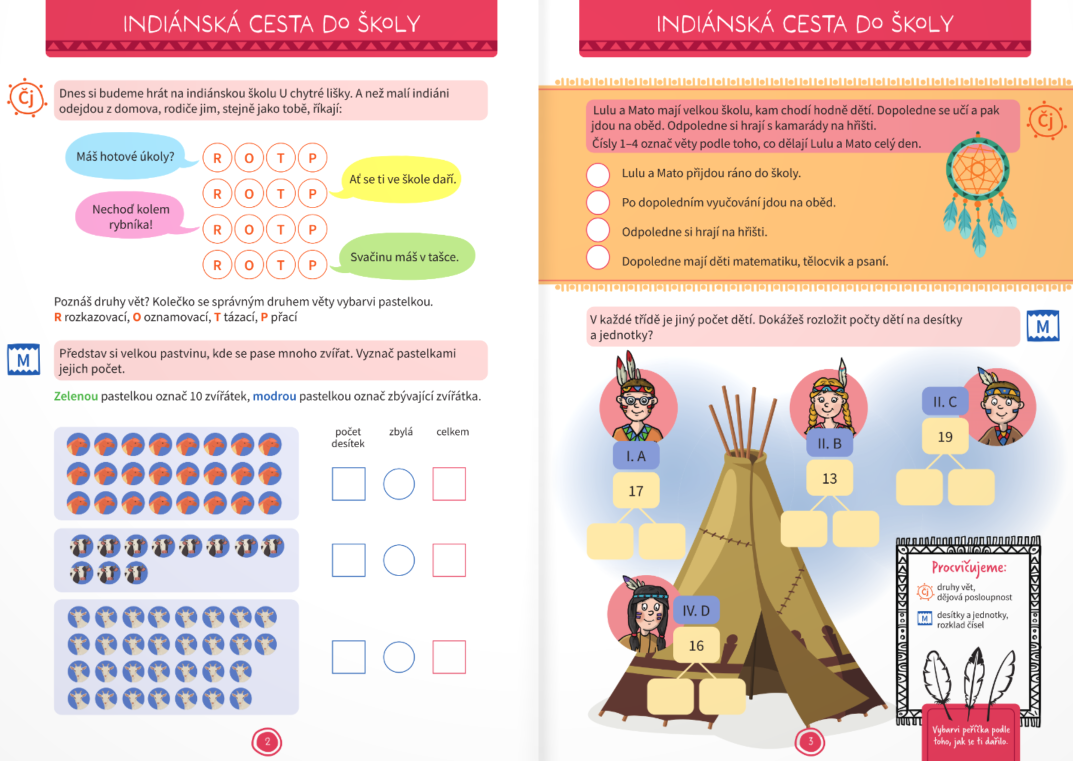 Hravé opakování učiva 2. třídy: Mezi indiány