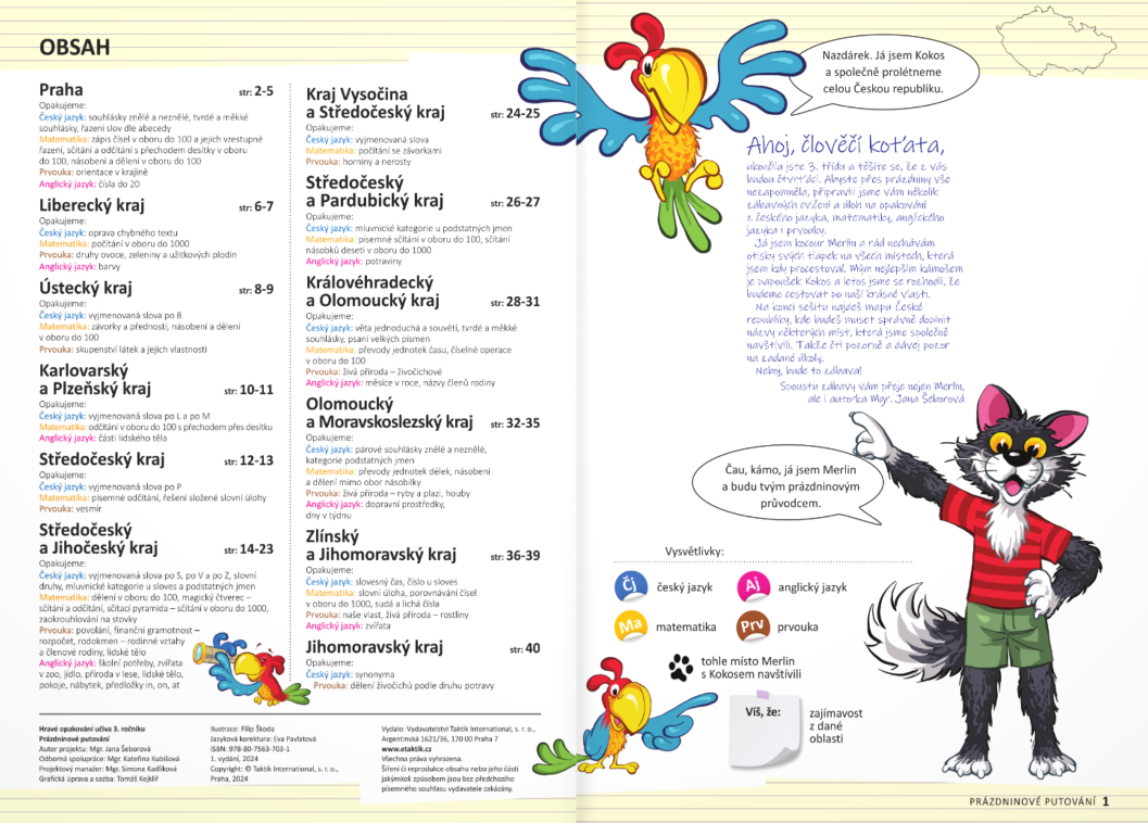 Hravé opakování učiva 3. třídy: Prázdninové putování