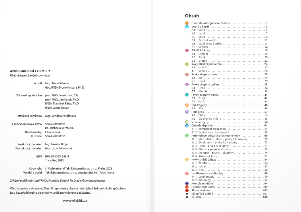 Anorganická chemie pro SŠ 2. díl - učebnice