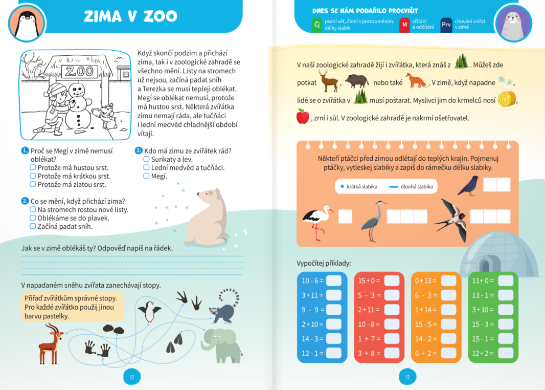 Hravé opakování učiva 1. třída: Rok v ZOO