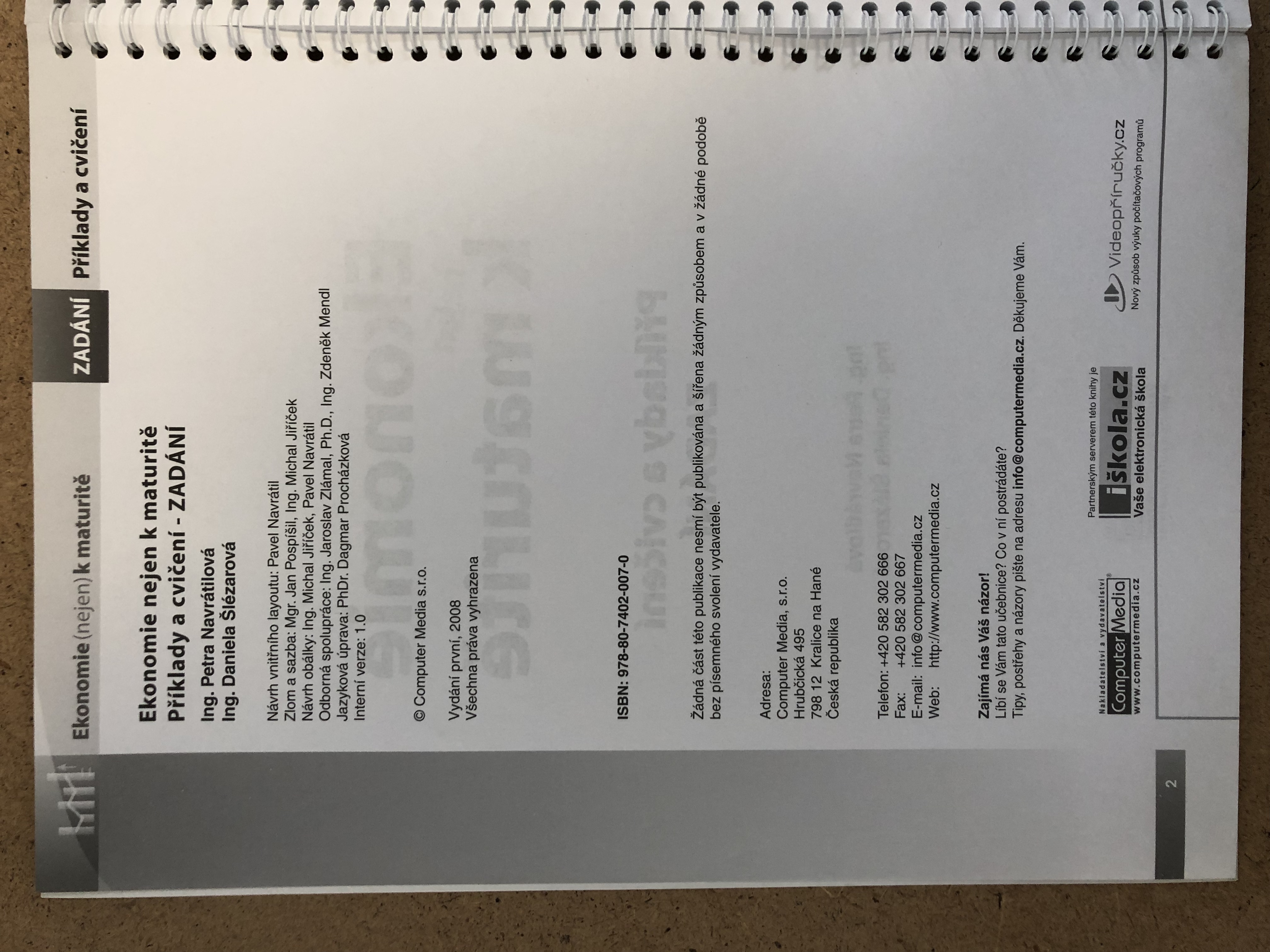 EKONOMIE nejen K MATURITĚ - příklady a cvičení ZADÁNÍ