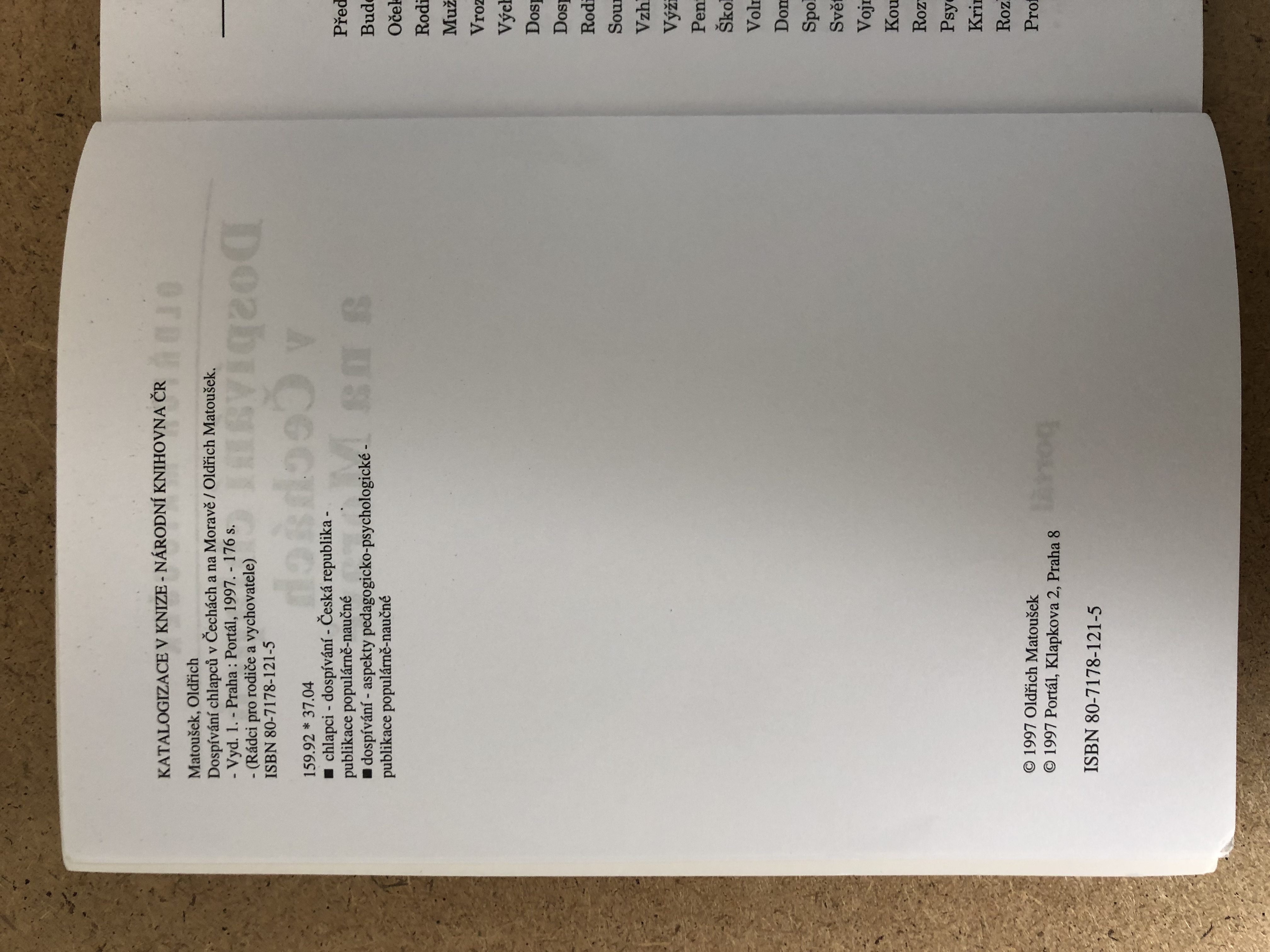 Dospívání chlapců v Čechách a na Moravě