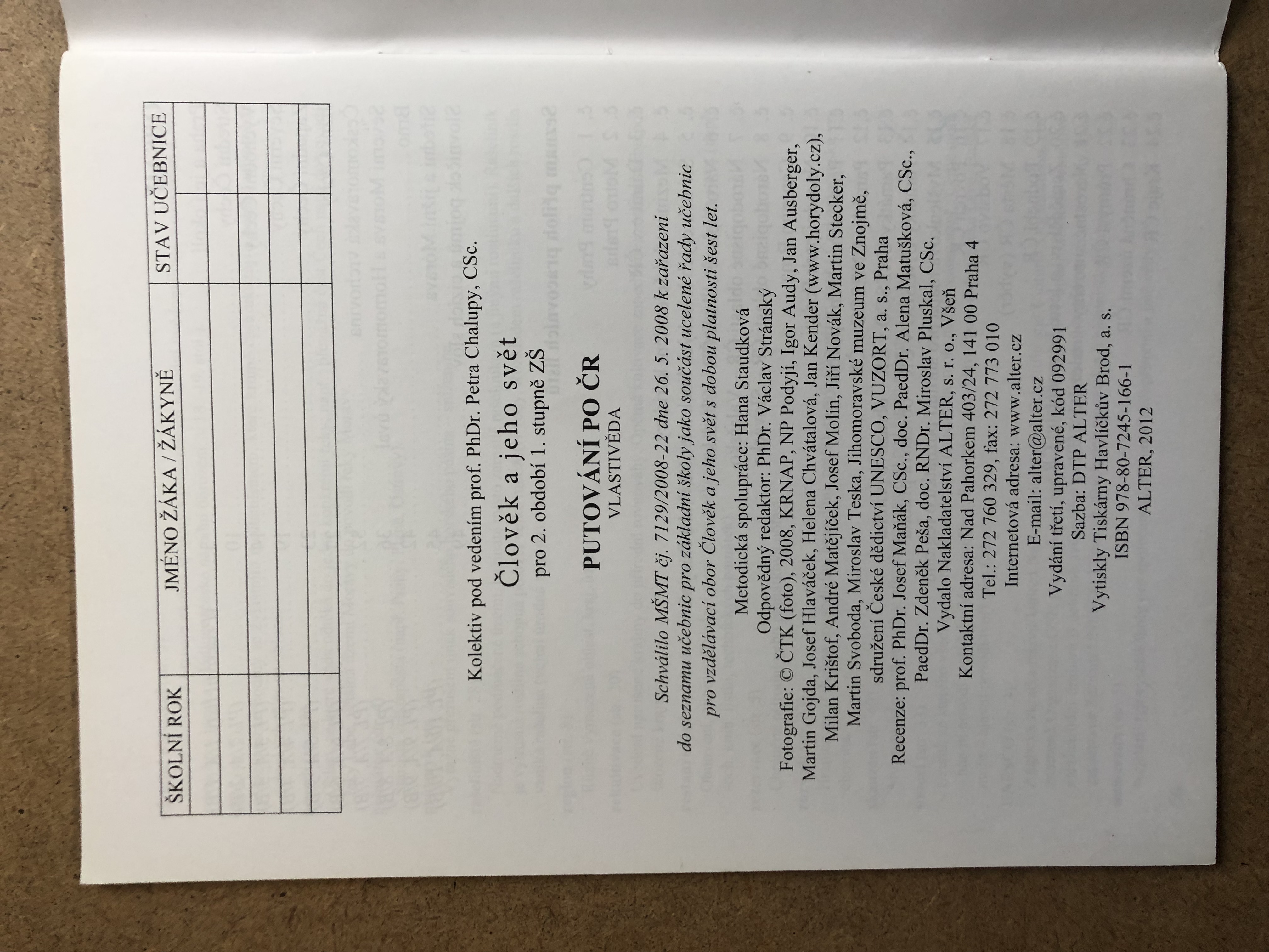 Putování po ČR - učebnice