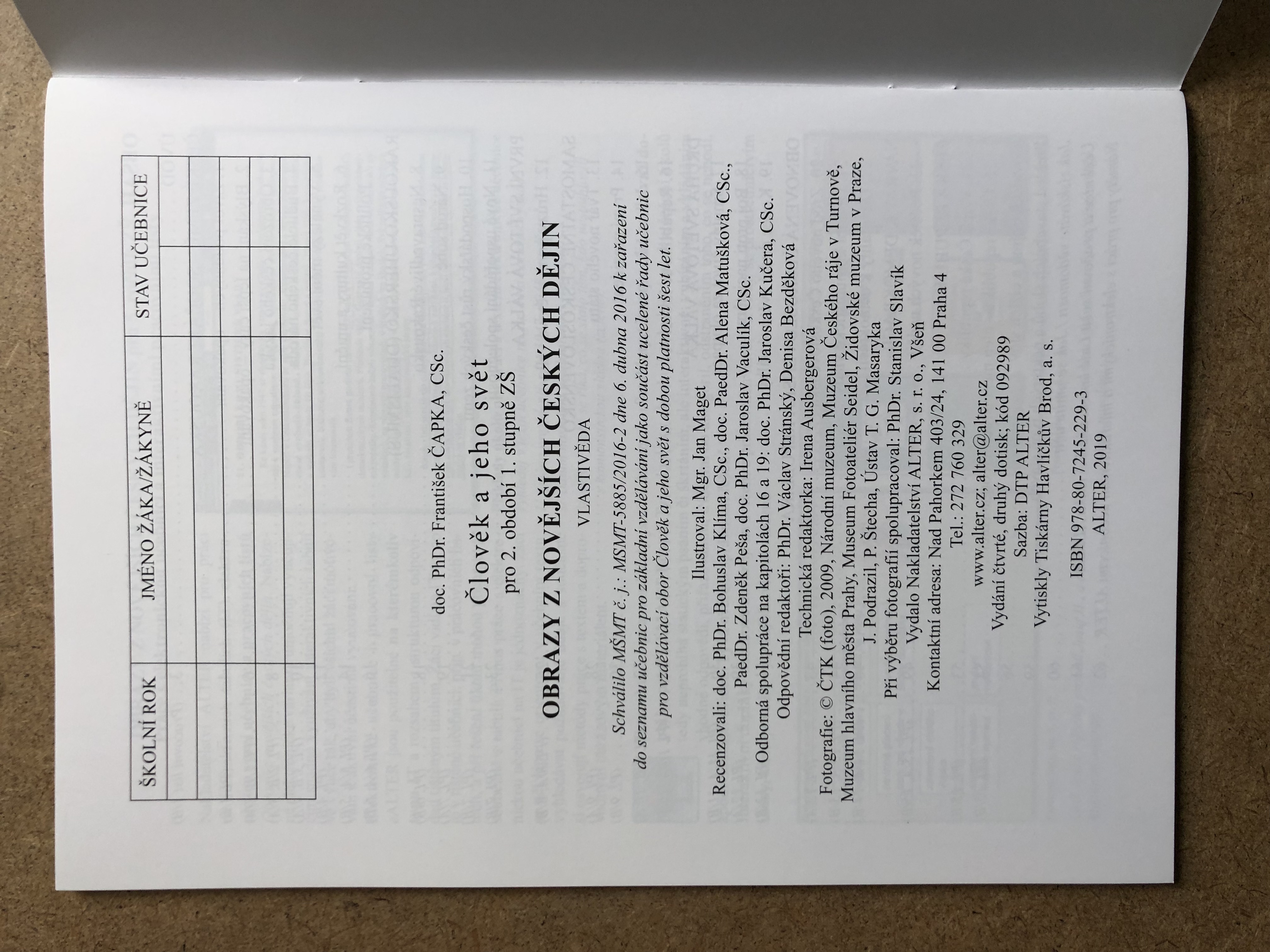 Obrazy z novějších českých dějin - učebnice