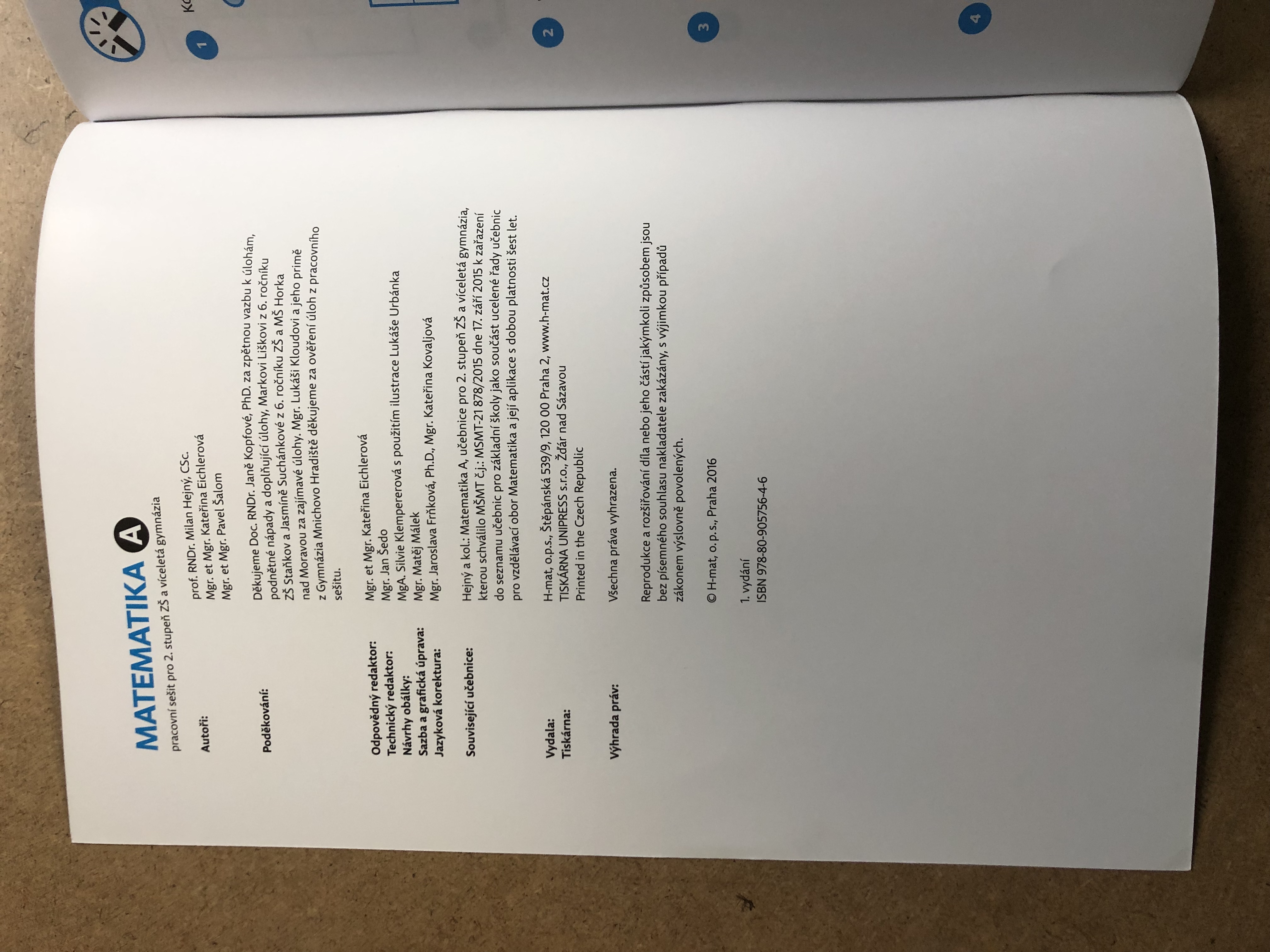 Matematika A - pracovní sešit