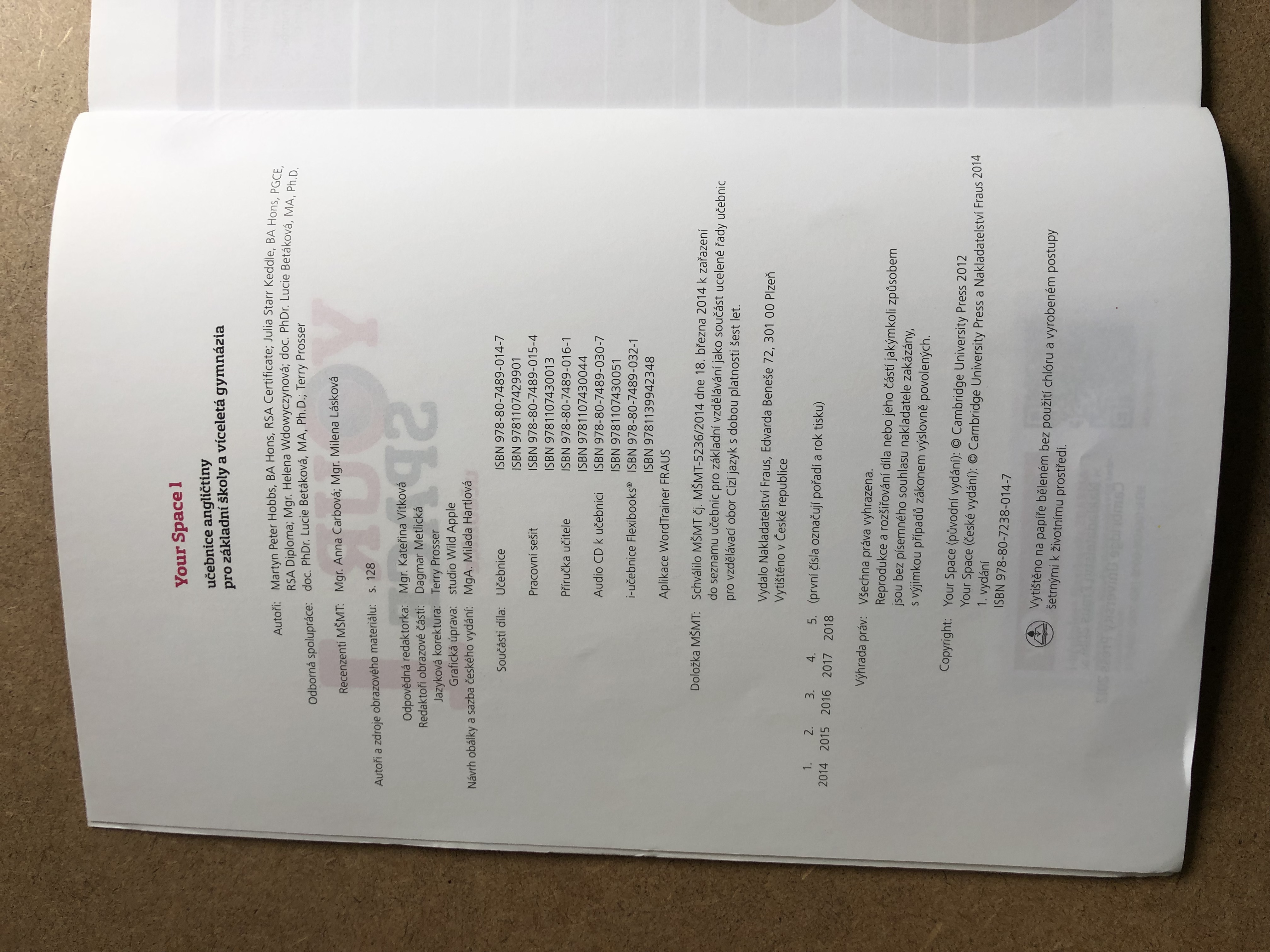 Your Space 1 - učebnice
