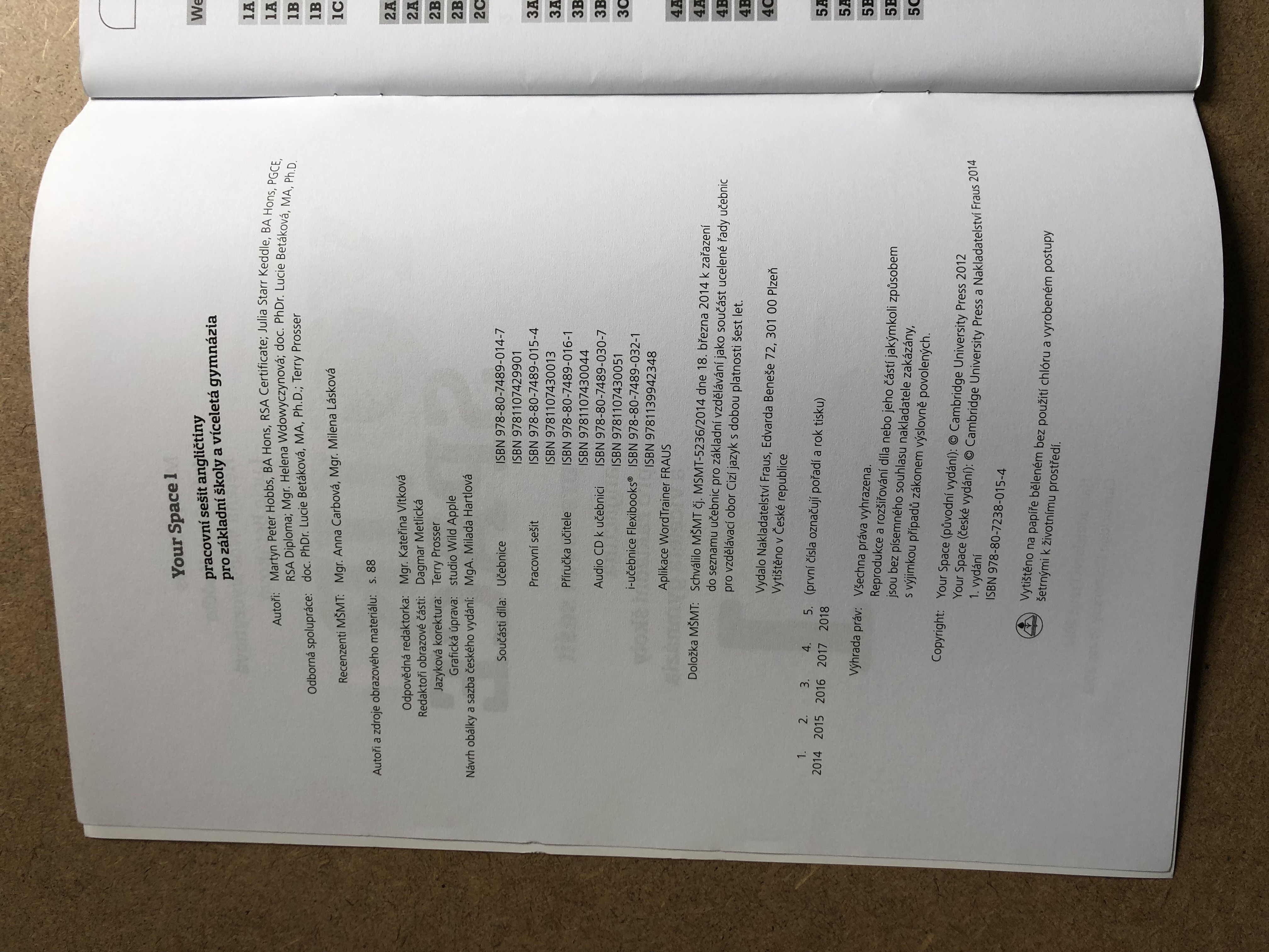 Your Space 1 - pracovní sešit
