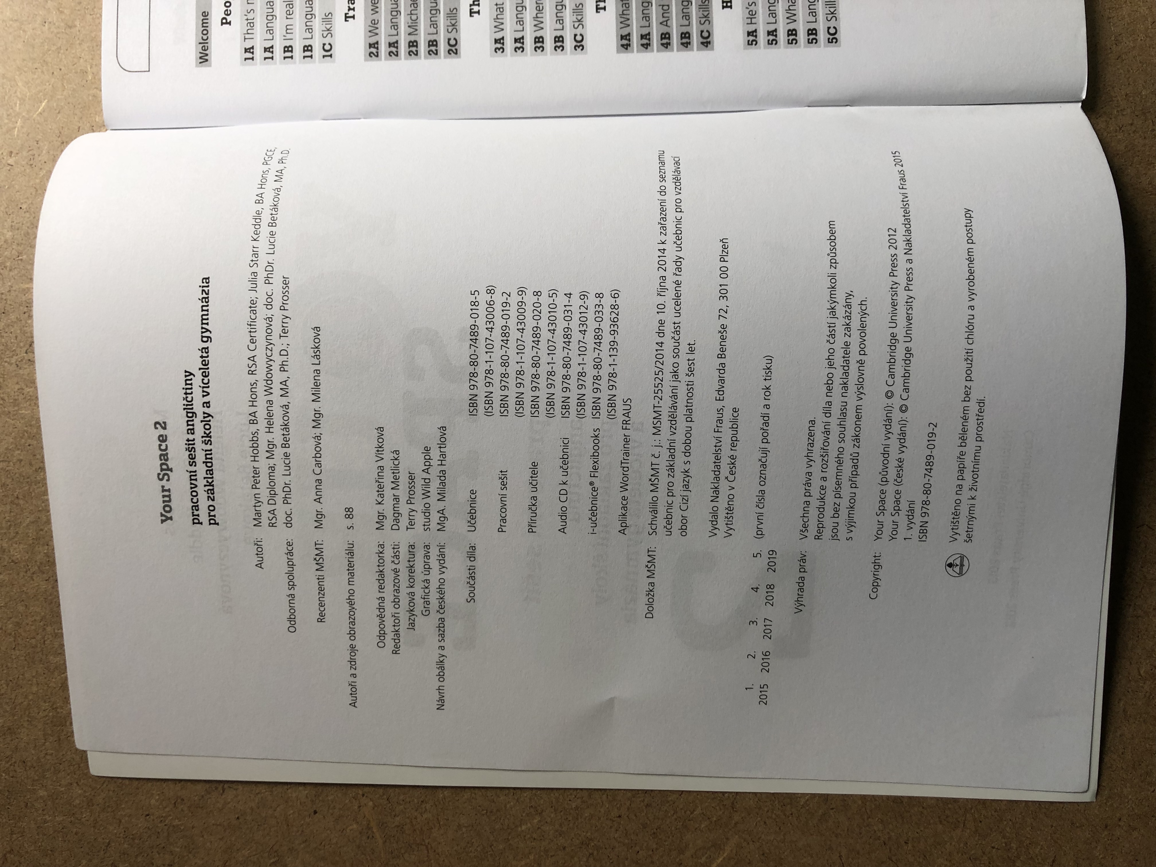 Your Space 2 - pracovní sešit