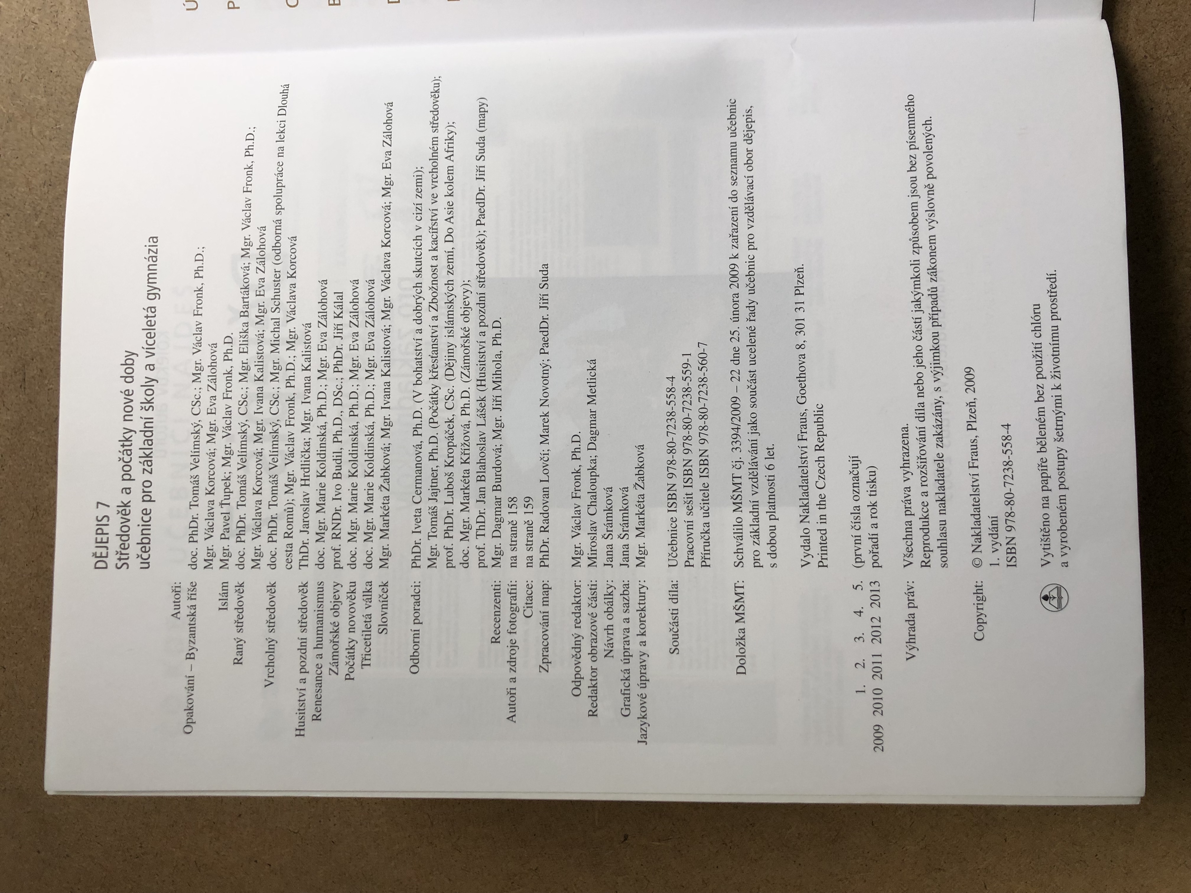 Dějepis 7 - učebnice