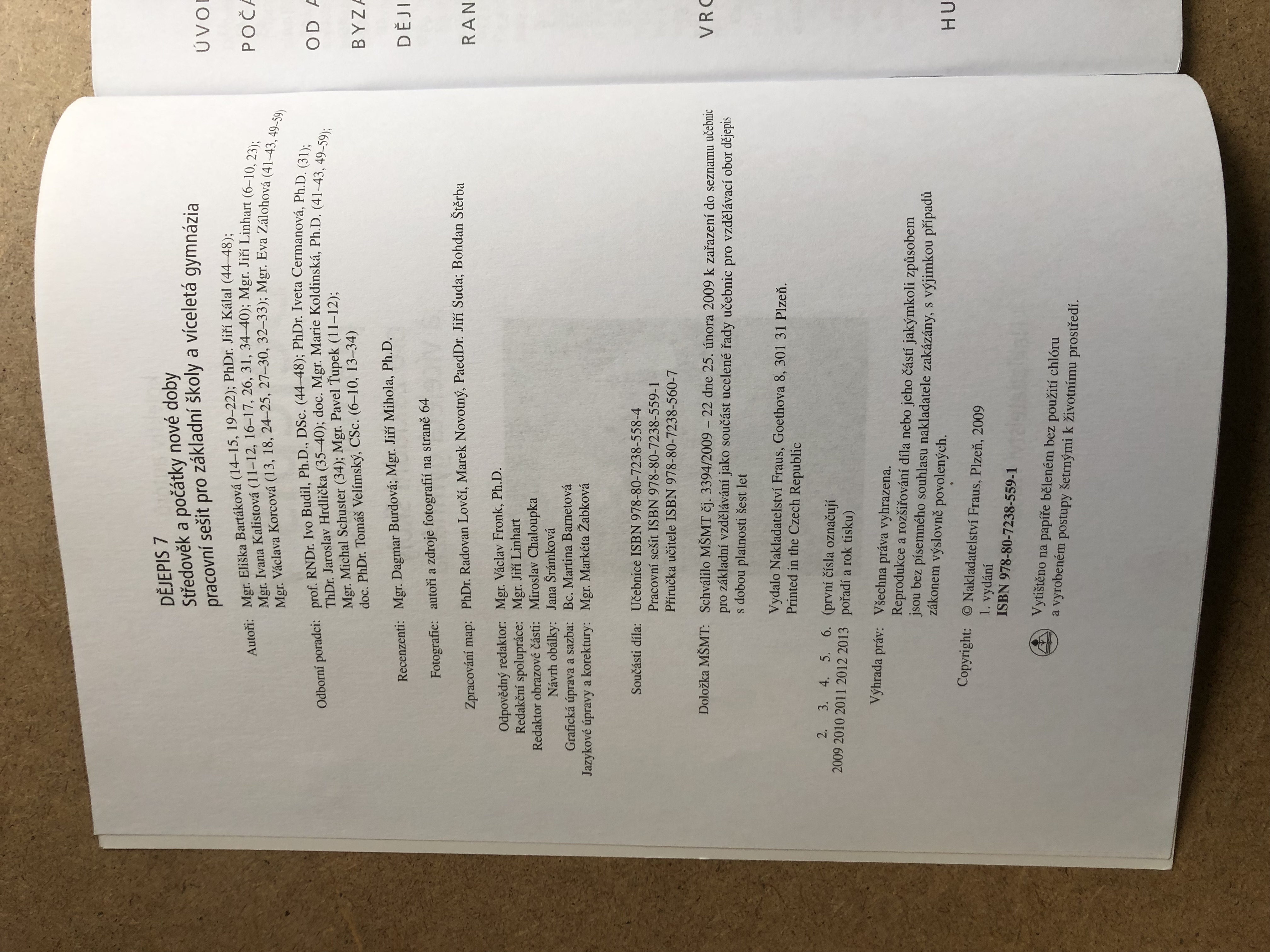 Dějepis 7 - pracovní sešit