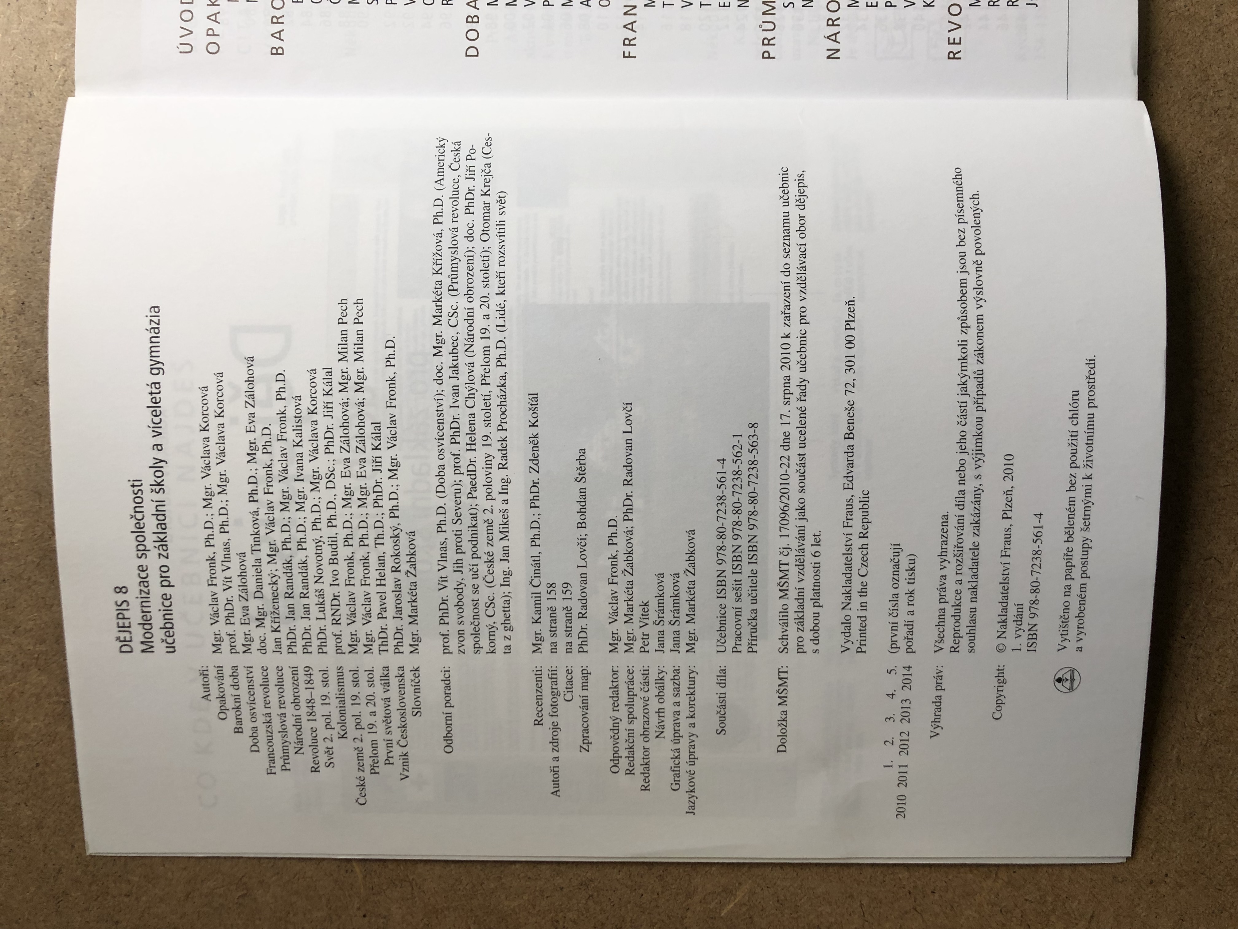 Dějepis 8 - učebnice