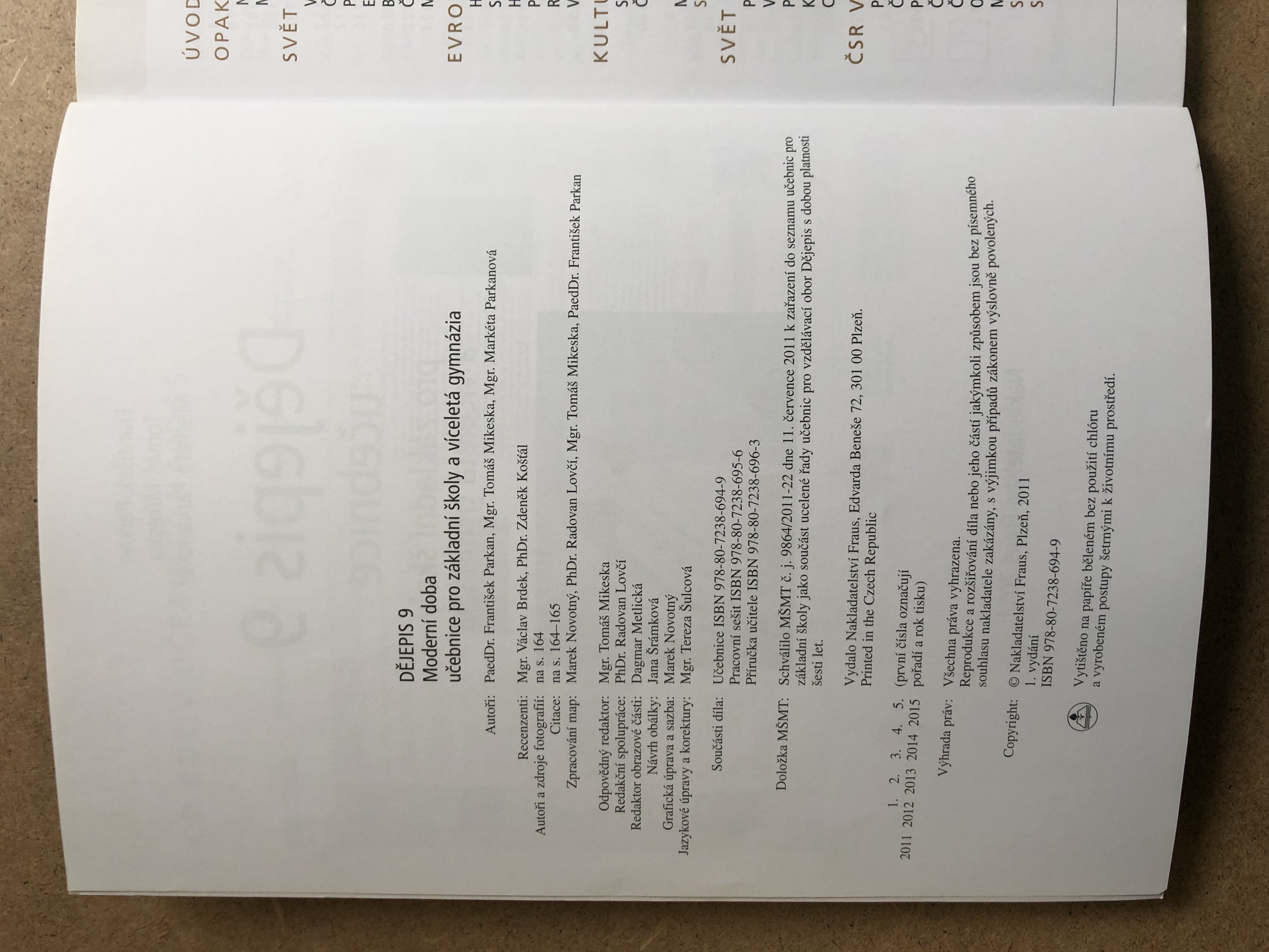 Dějepis 9 - učebnice