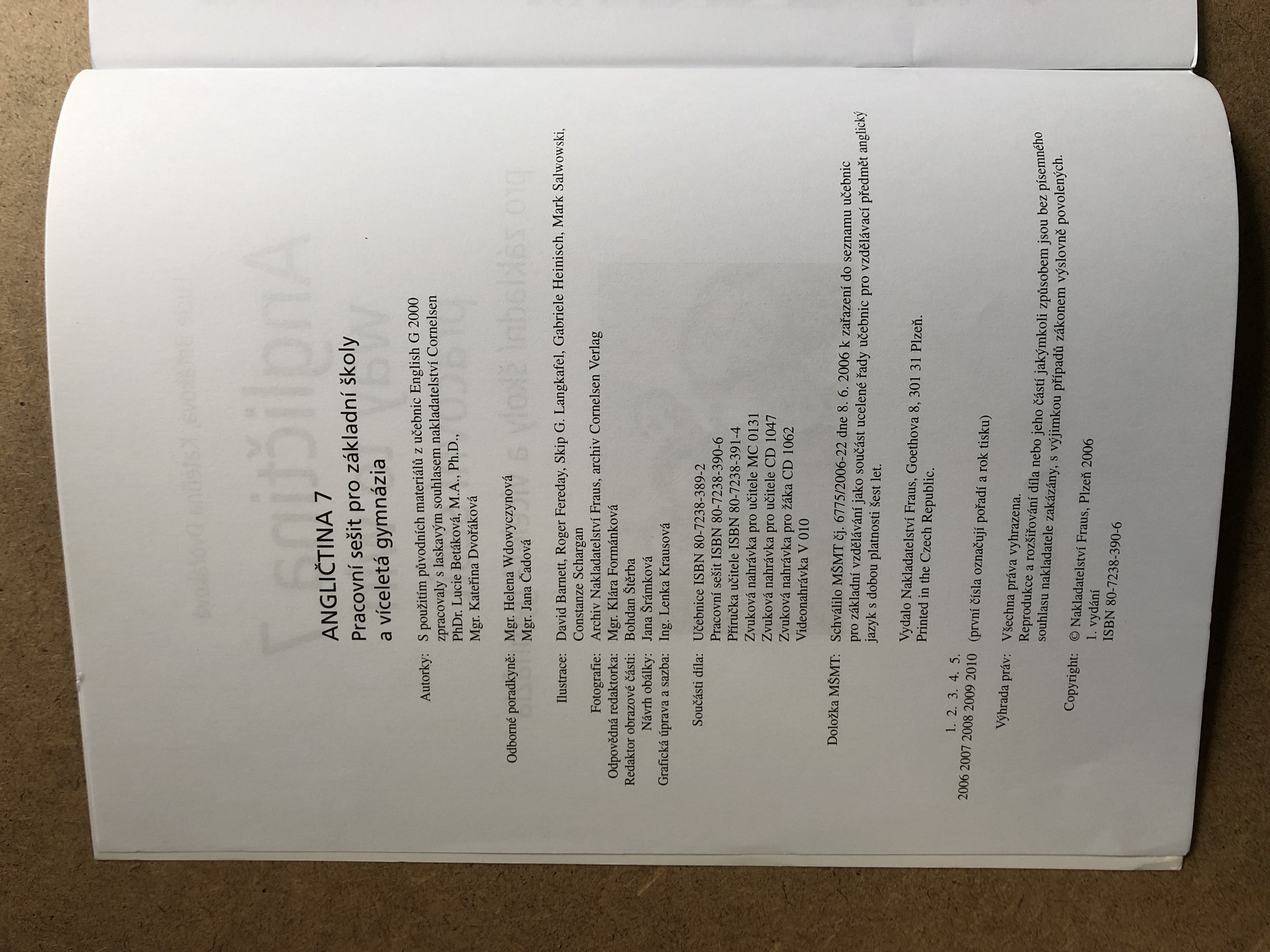 Angličtina WAY TO WIN 7 - pracovní sešit