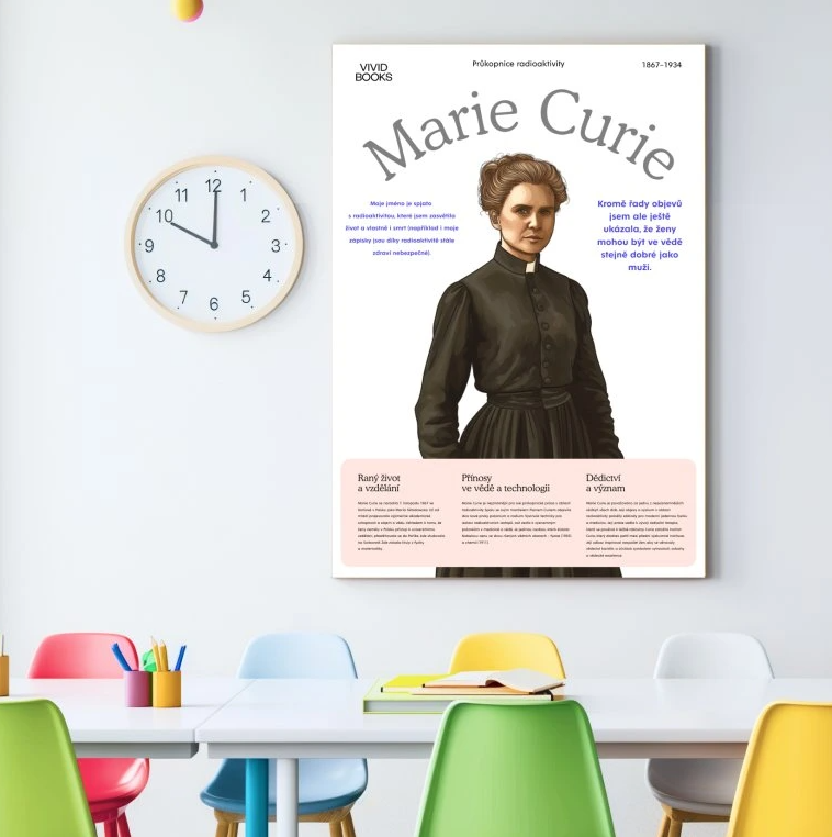 Nástěnný plakát - Marie Curie
