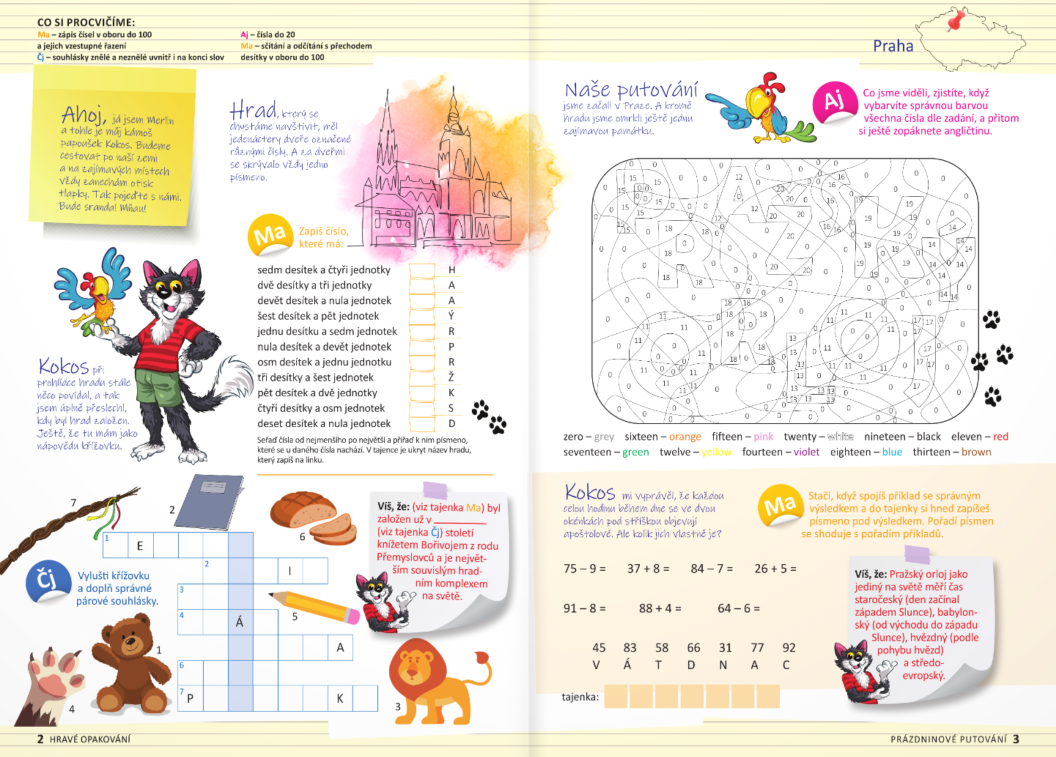 Hravé opakování učiva 3. třídy: Prázdninové putování