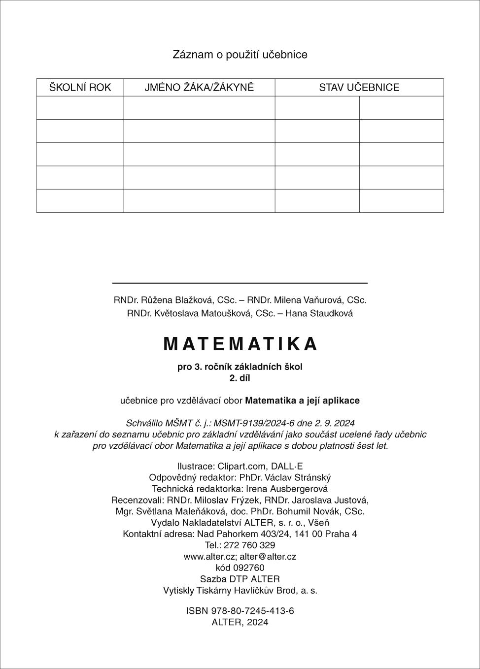 Matematika 3. ročník - 2.díl