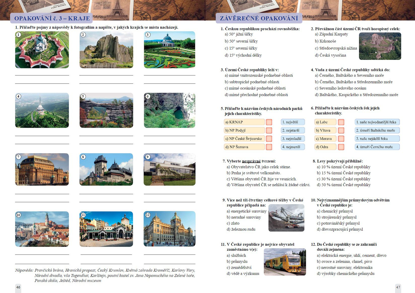 Zeměpis 8 - Česká republika - pracovní sešit 2. díl