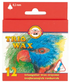 Pastelky voskové KIN slabé 8272/12 TR 8,2 trojhranné