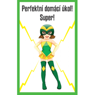Pochvala - Perfektní domácí úkol! Super!