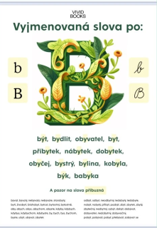 Nástěnný plakát - Vyjmenovaná slova po: B