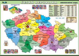Česká republika - administrativní mapa A3 - Kupka