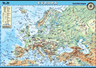 Evropa - fyzická mapa XL - Kupka