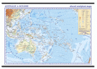 Nástěnná mapa Austrálie a Oceánie - obecně zeměpisná mapa