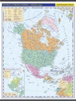 Nástěnná mapa - Severní a Střední Amerika - politická