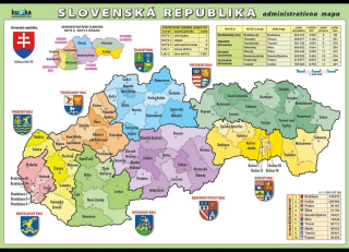 Slovenská republika - administrativní mapa XXL - Kupka